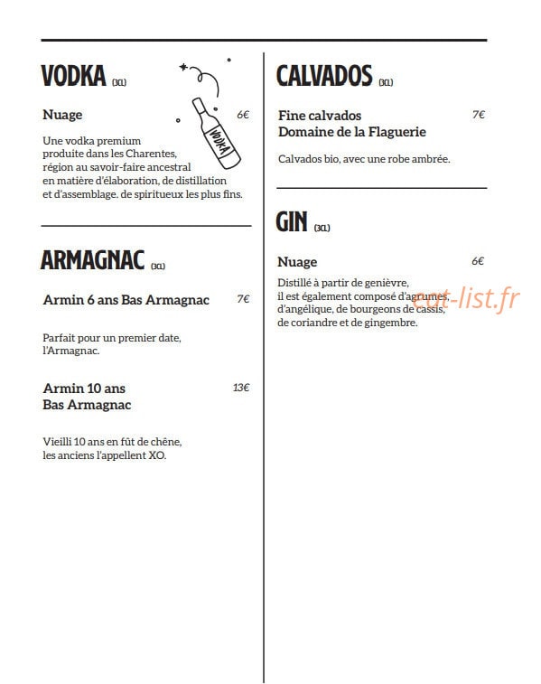 Brasserie Charlie — carte page 34