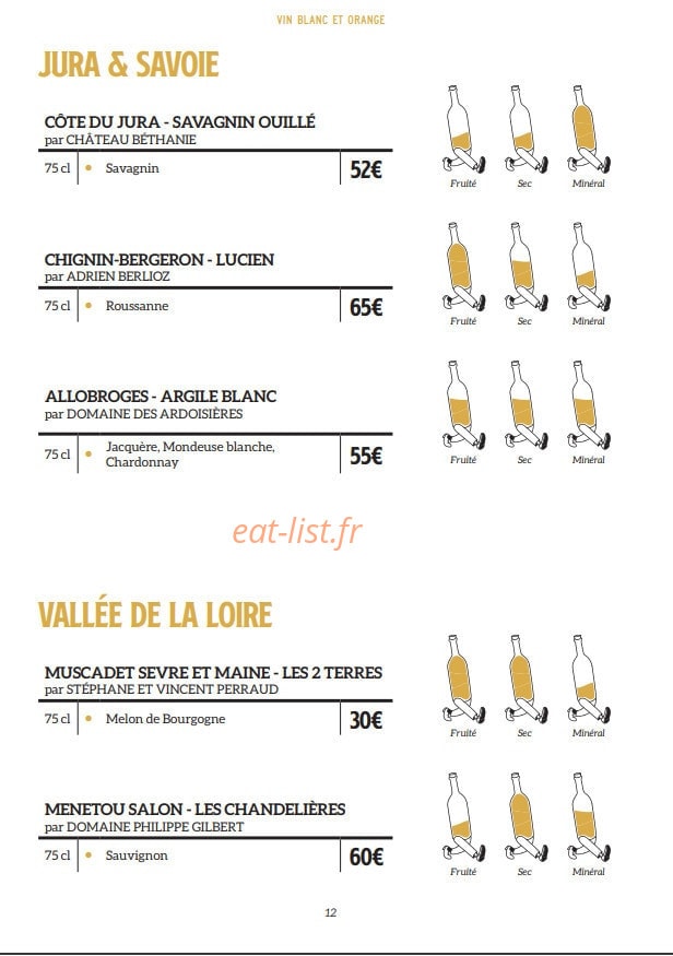 Brasserie Charlie — carte page 20