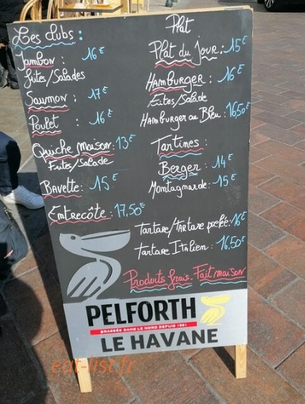 Café Le Havane — carte page 1