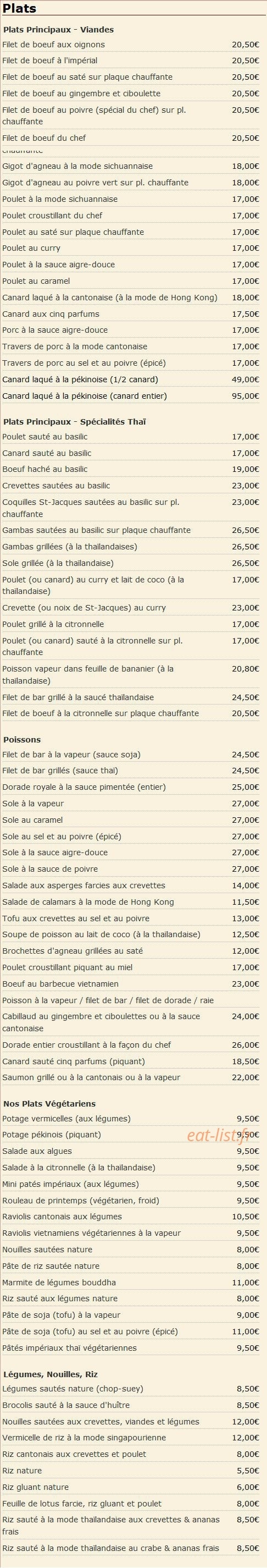 Chez Ly — carte page 2