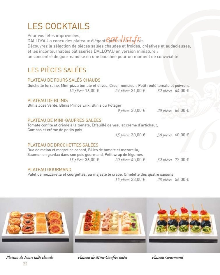 Dalloyau — carte page 12