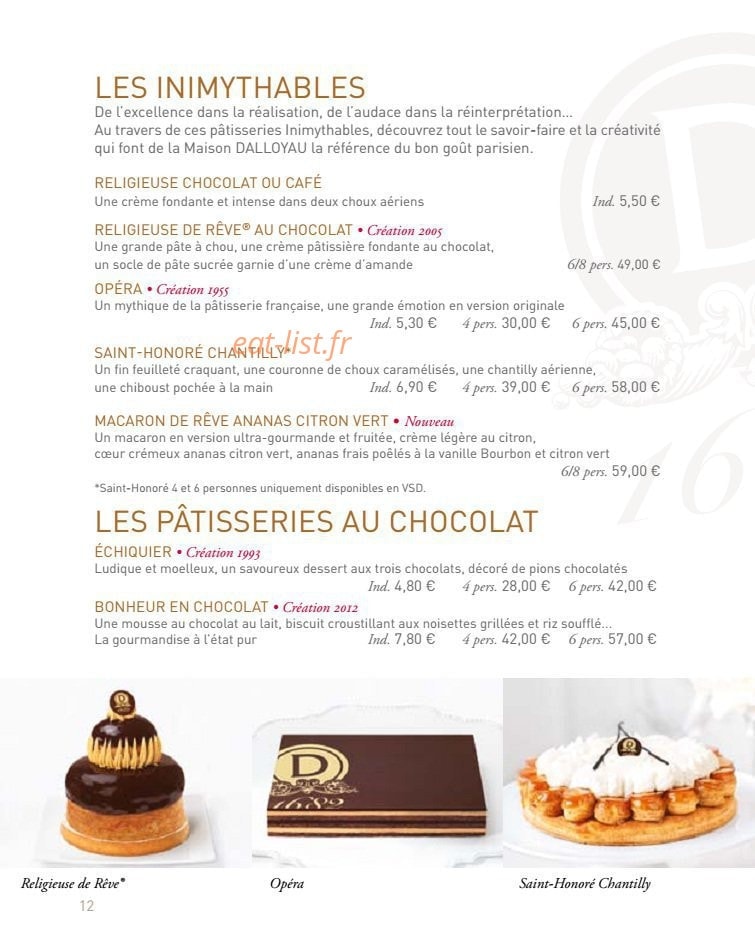 Dalloyau — carte page 5