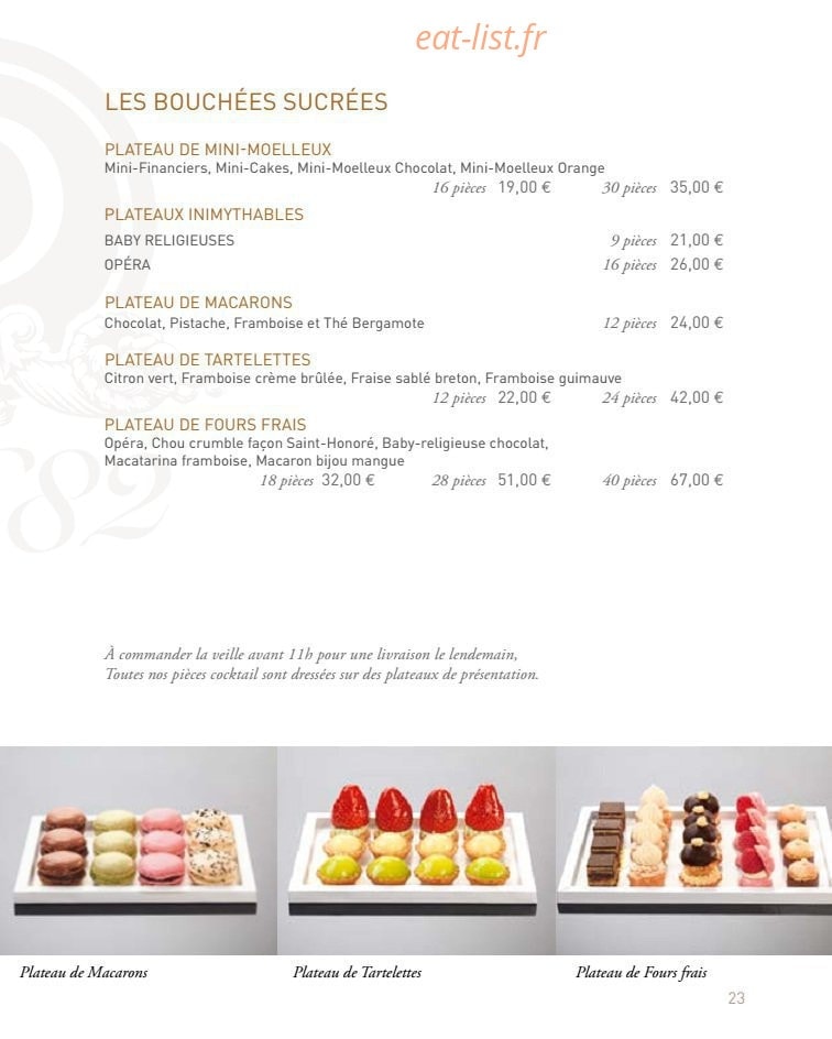 Dalloyau — carte page 13