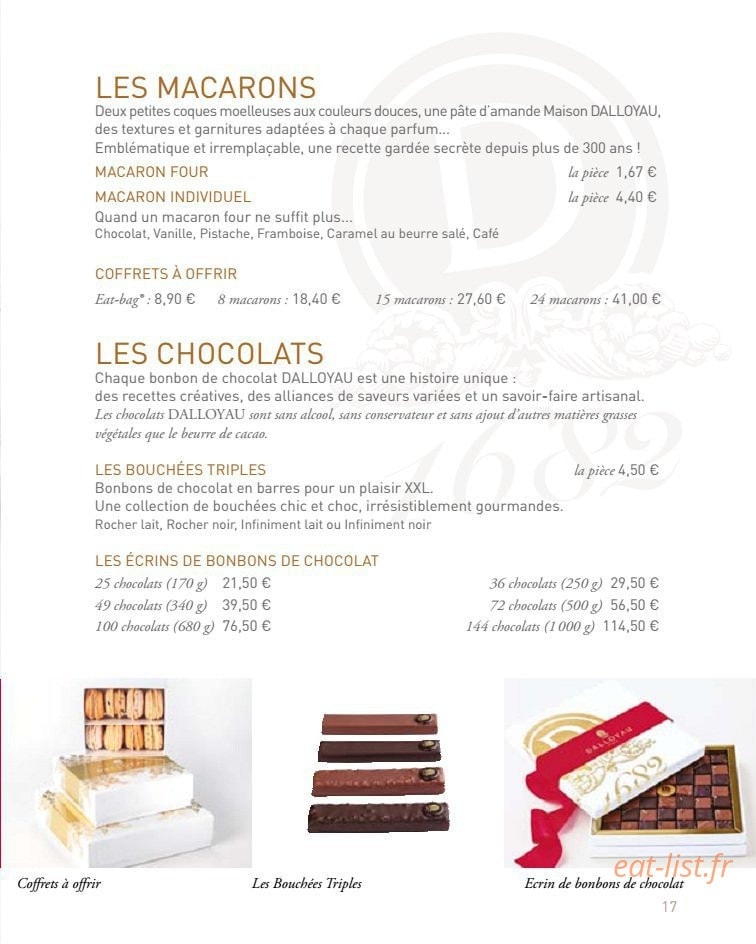 Dalloyau — carte page 9