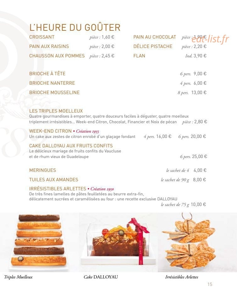 Dalloyau — carte page 8