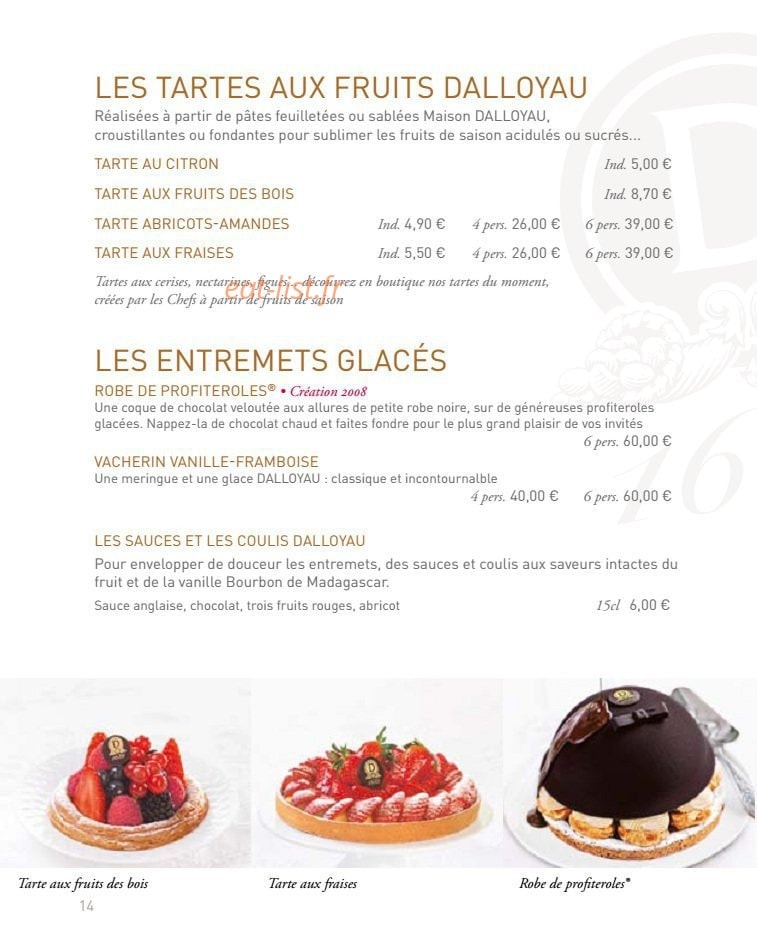 Dalloyau — carte page 7