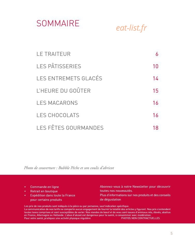 Dalloyau — carte page 2