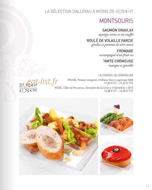Dalloyau — carte page 21