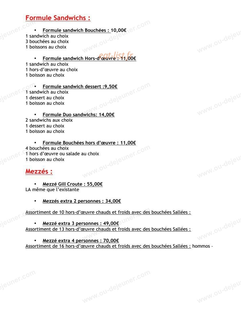 Grill' Croute — carte page 9