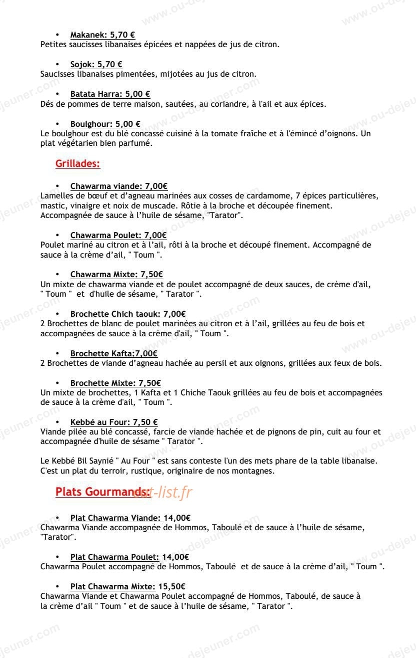 Grill' Croute — carte page 5