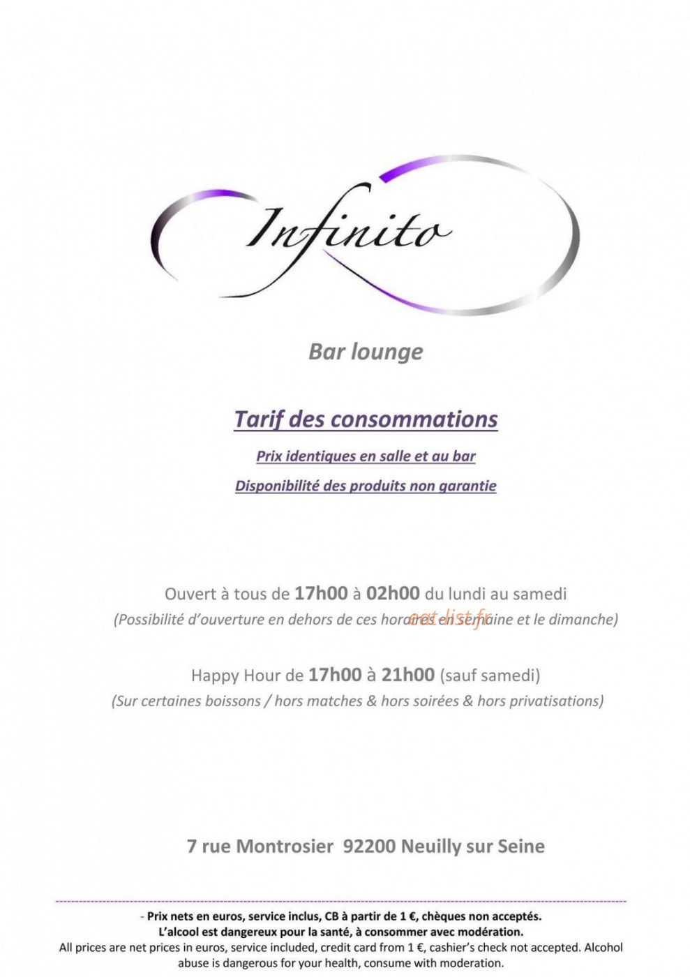 Infinito — carte page 1