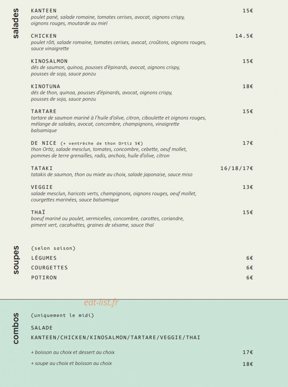 Kanteen — carte page 6