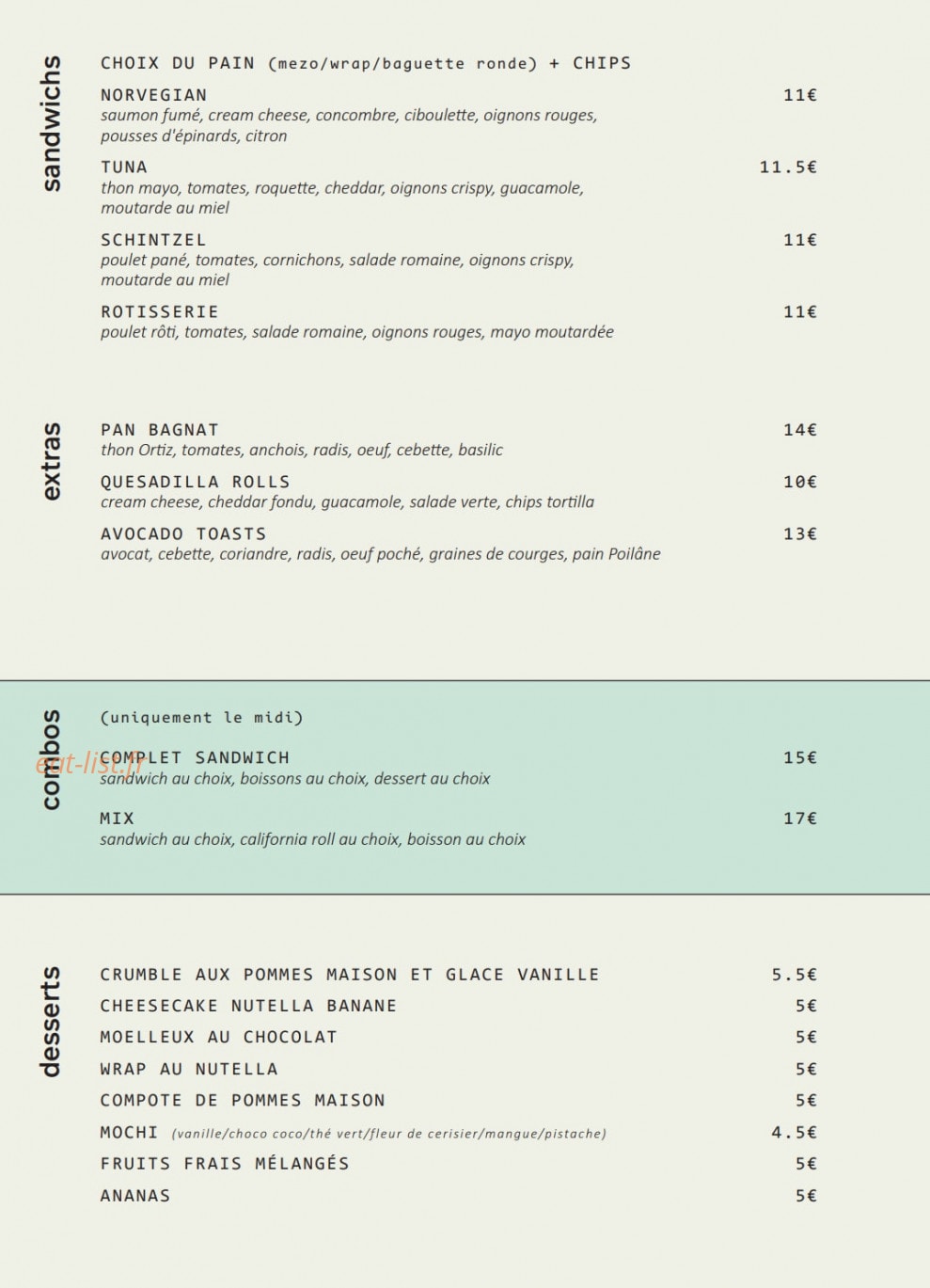 Kanteen — carte page 7