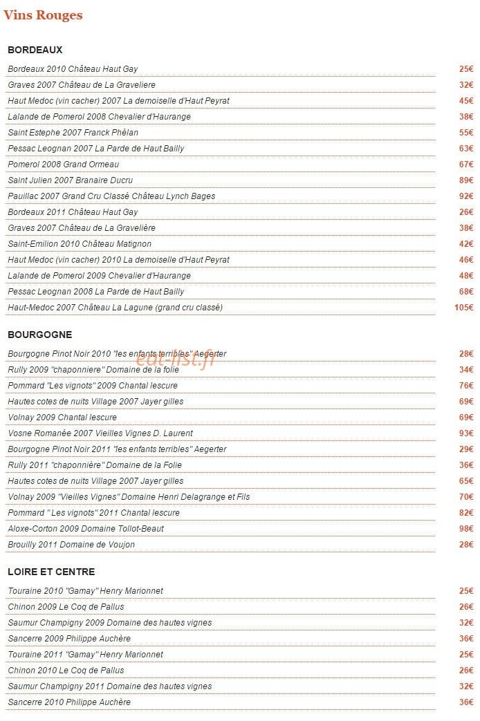 La Table des Oliviers — carte page 3