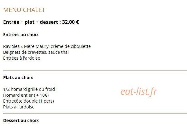 Le Chalet de Neuilly — carte page 2