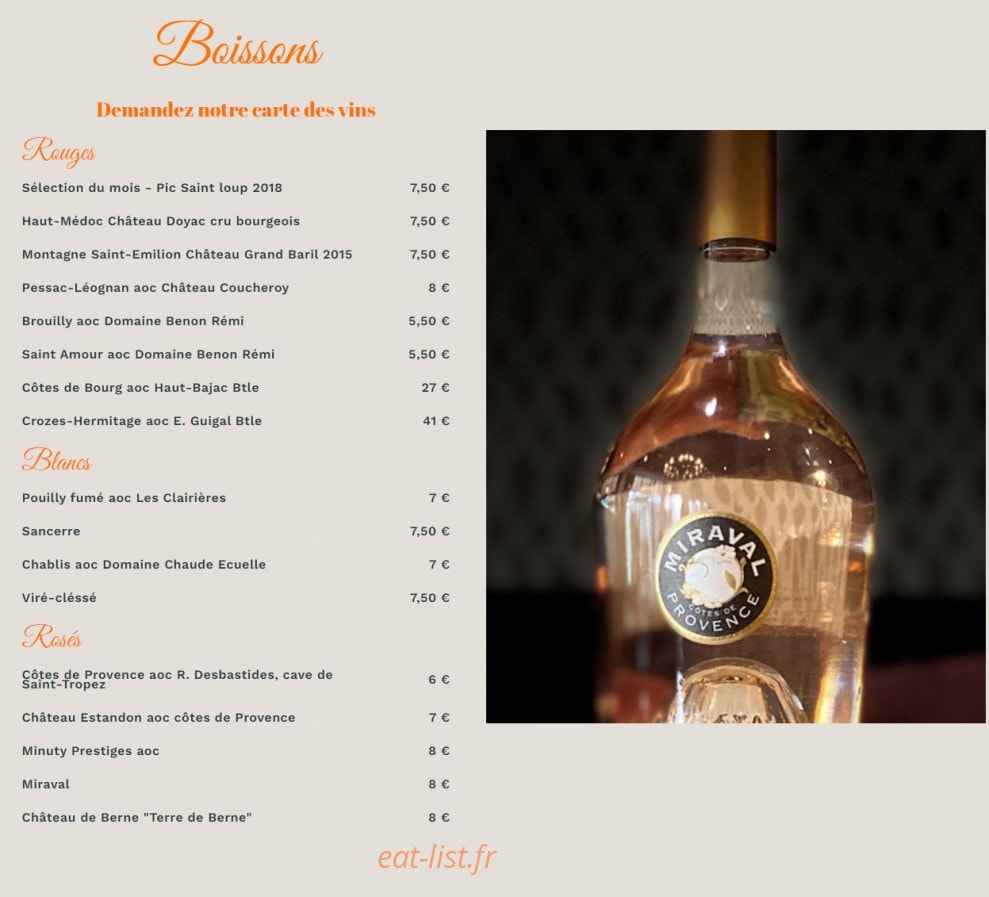 Le Comptoir Loz — carte page 4