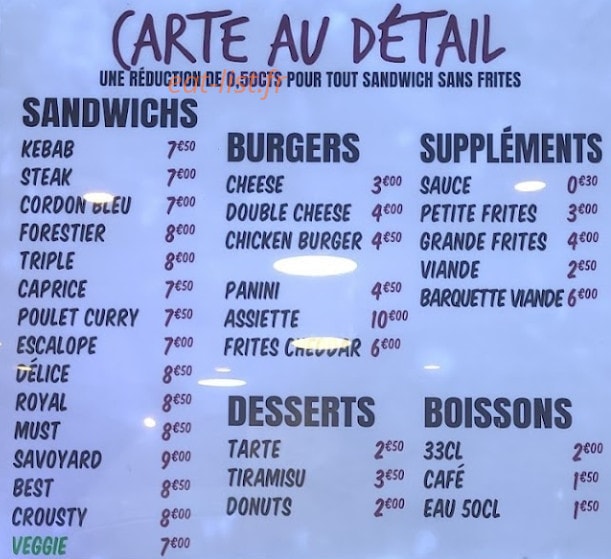 Le Delice De Neuilly — carte page 1