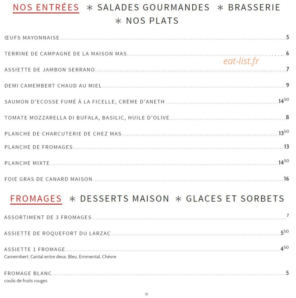 Le Marly — carte page 1