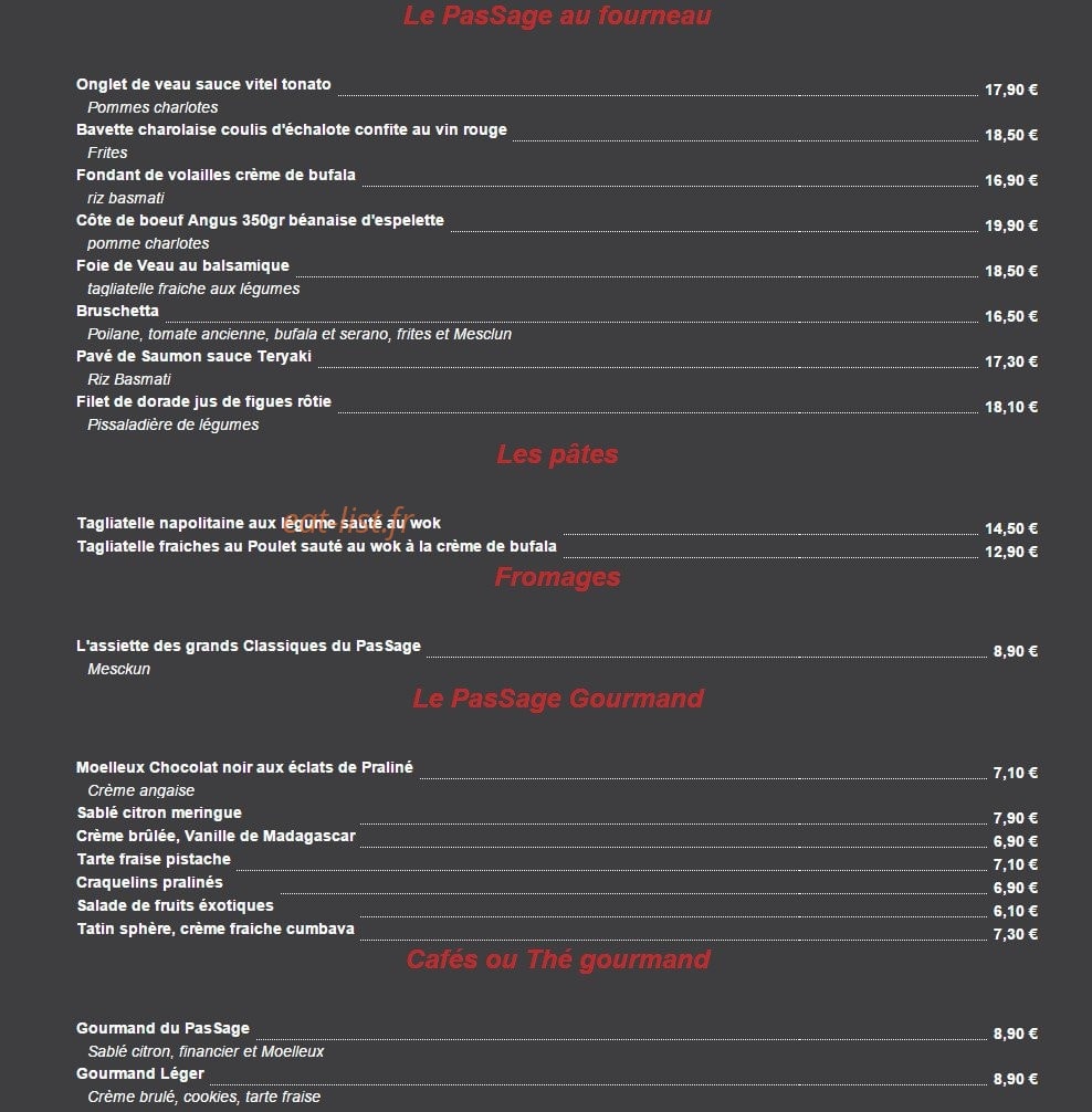 Le PasSage — carte page 2