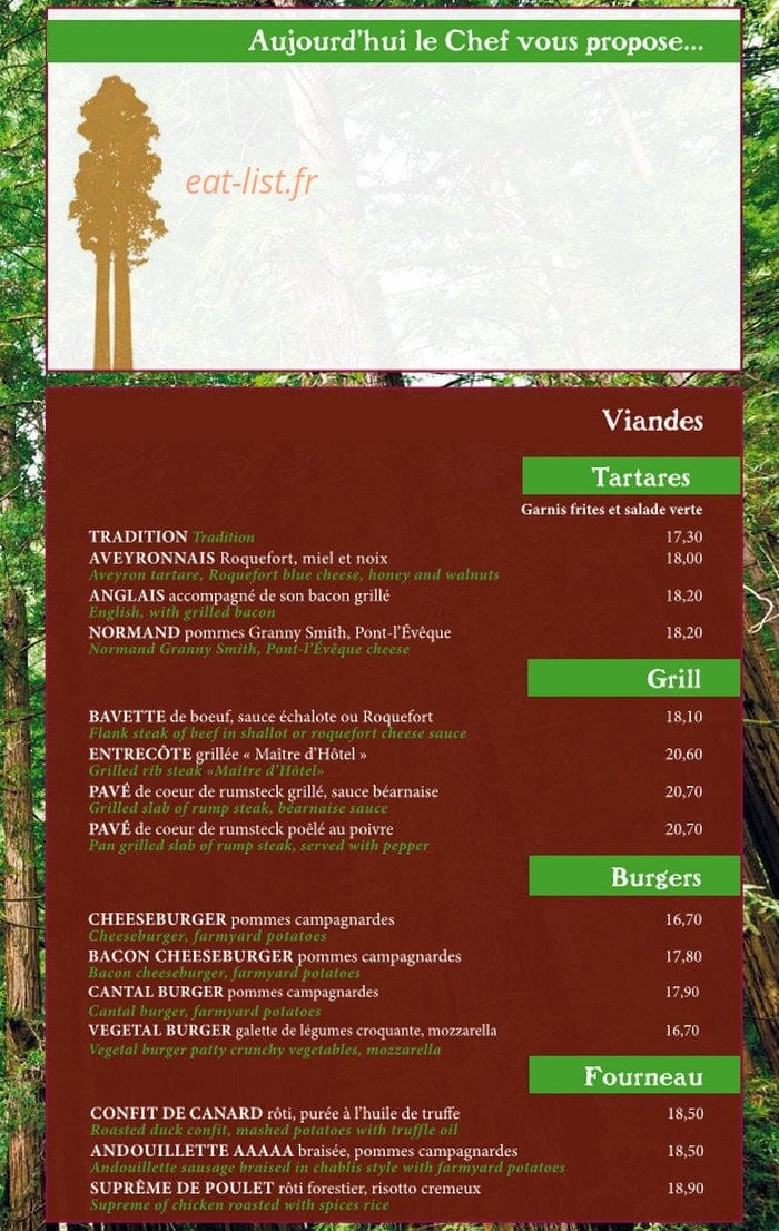 Le Séquoia Café — carte page 3