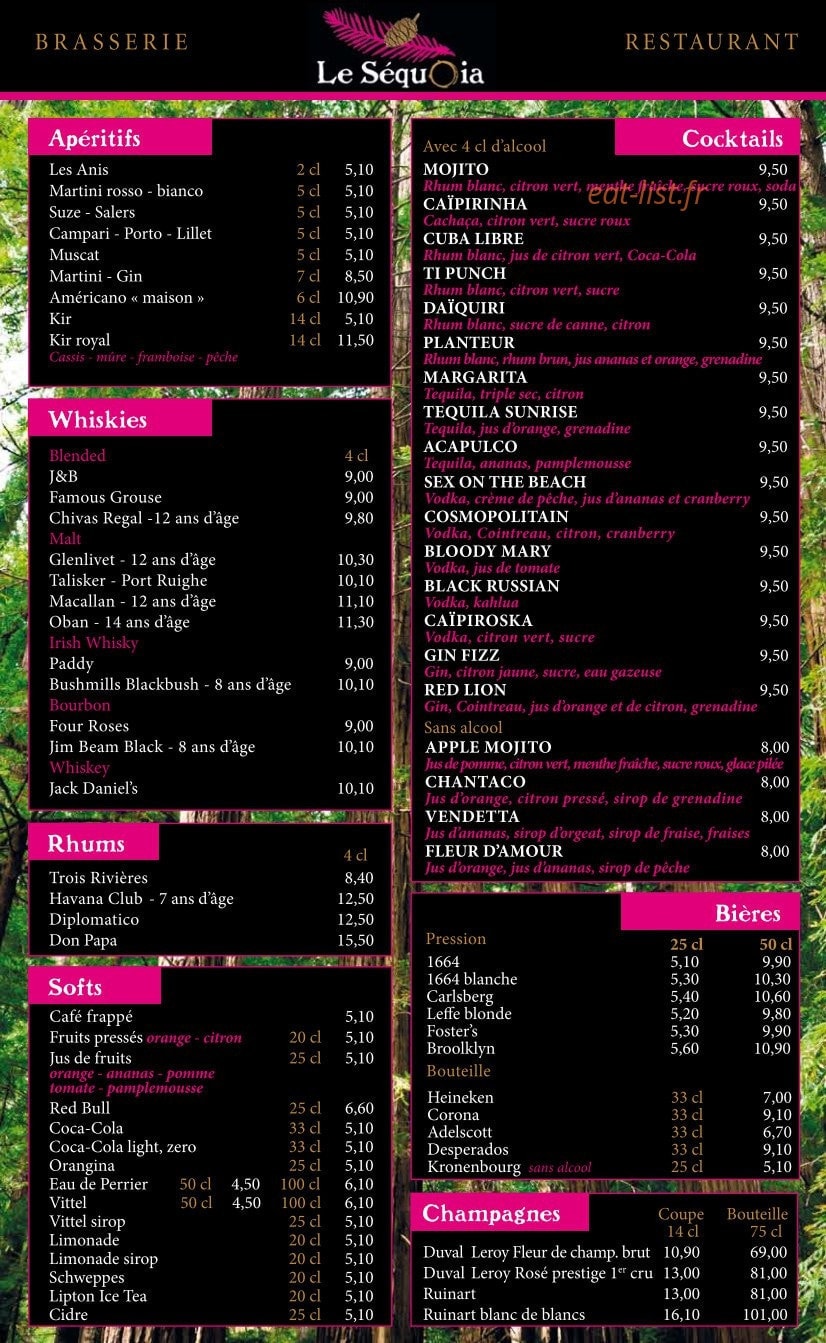 Le Séquoia Café — carte page 5