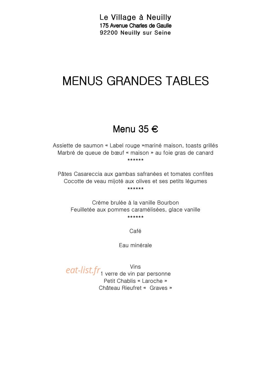 Le Village a Neuilly — carte page 6