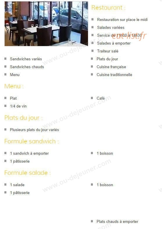 Les Délices de Bagatelle — carte page 3