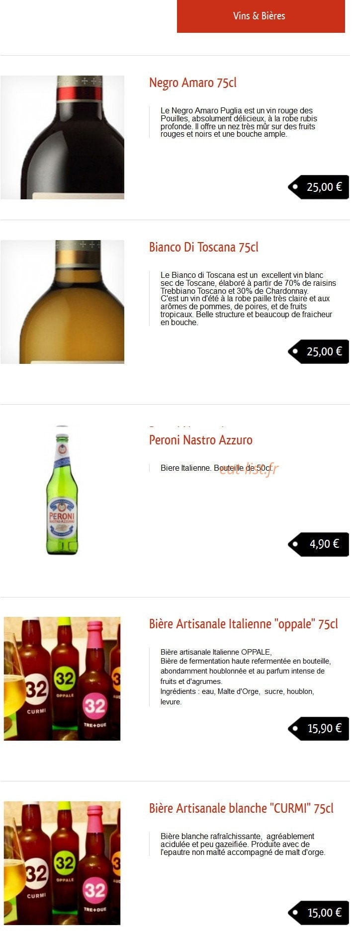 Matteo Pizza — carte page 9