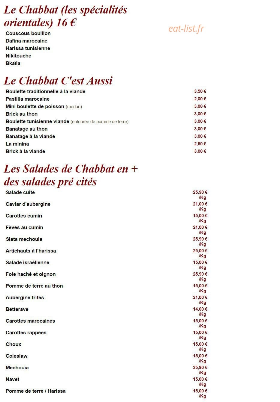Neuilly traiteur — carte page 4