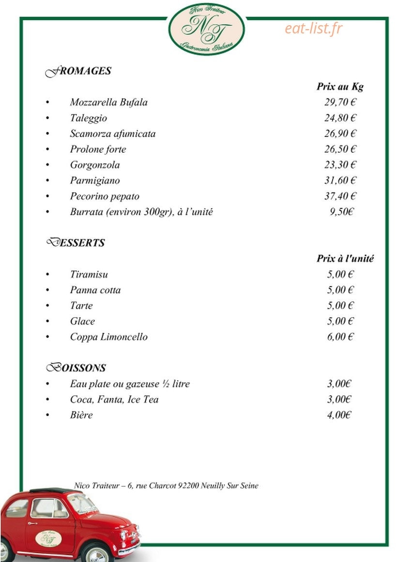 Nico-traiteur — carte page 4
