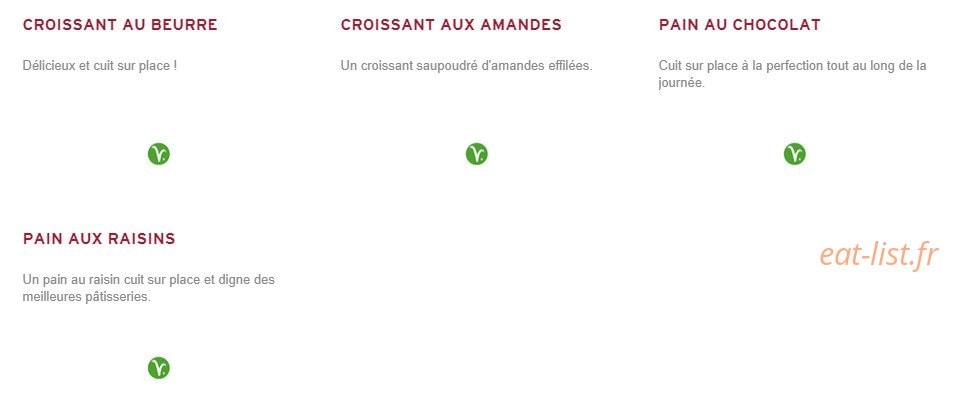Prêt à manger — carte page 8