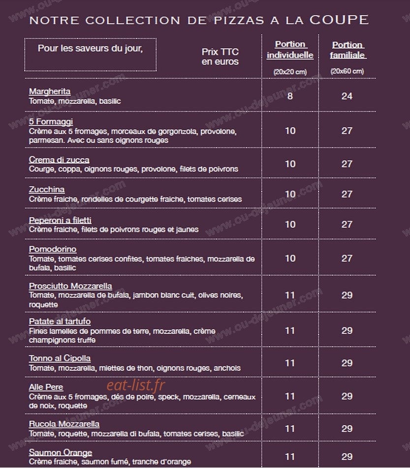 Settanta Pizza Gourmet — carte page 2