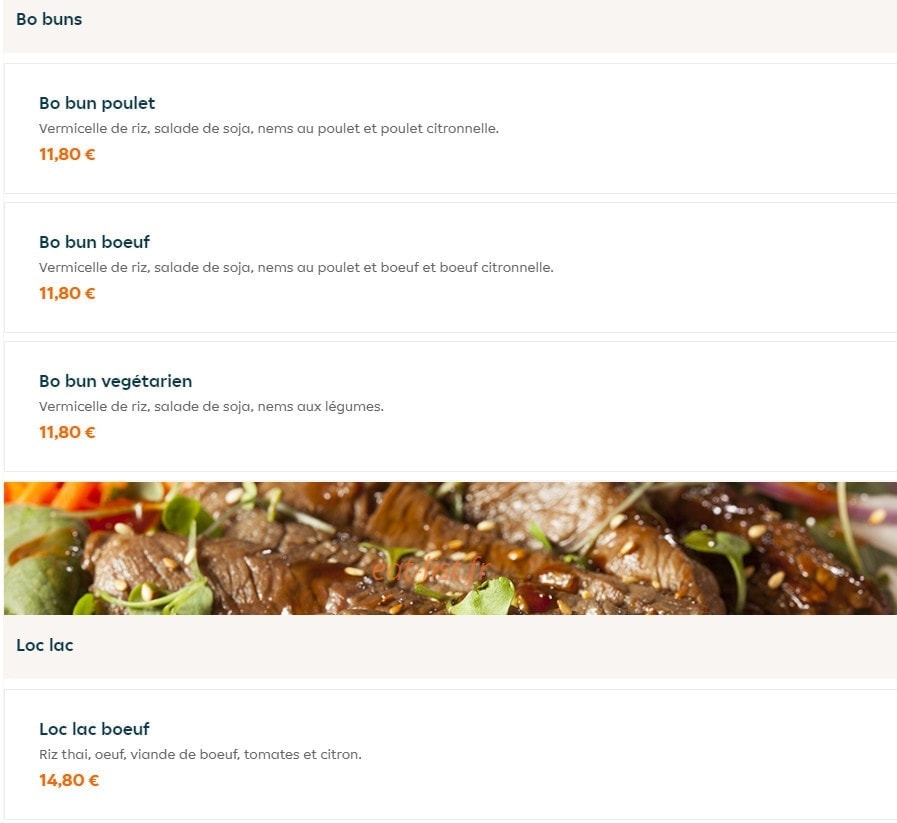 Asia Yum’s — carte page 6