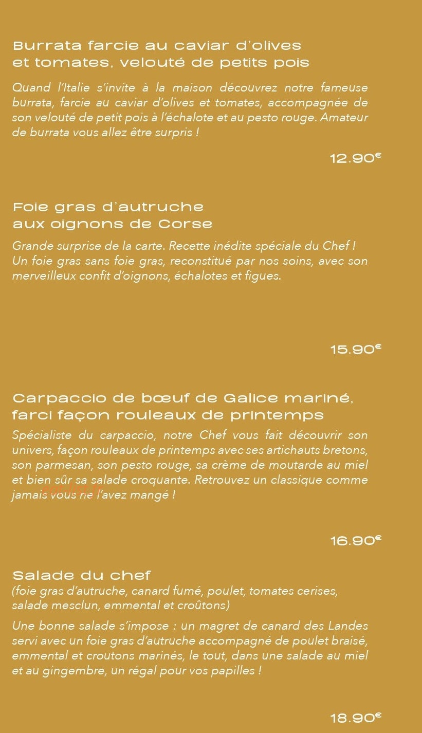 Chef sos Chef — carte page 2