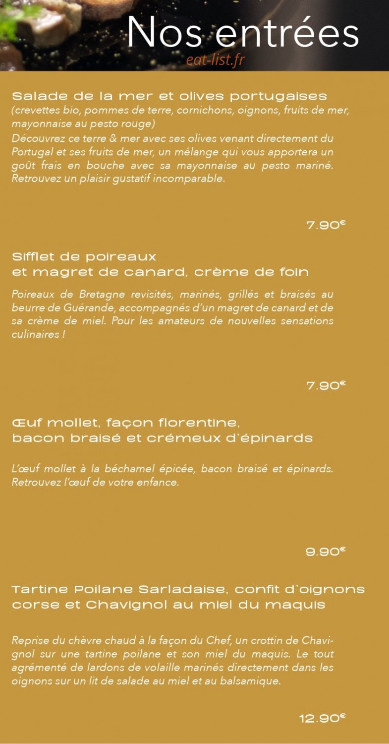 Chef sos Chef — carte page 1