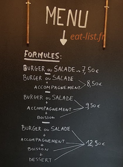 La fabrique à burger — carte page 1