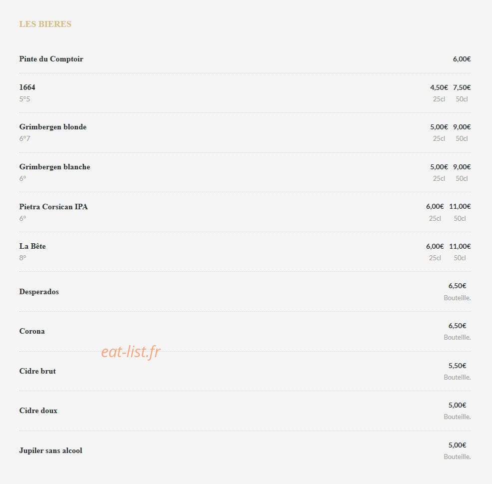 Le Comptoir de Saint Cloud — carte page 7