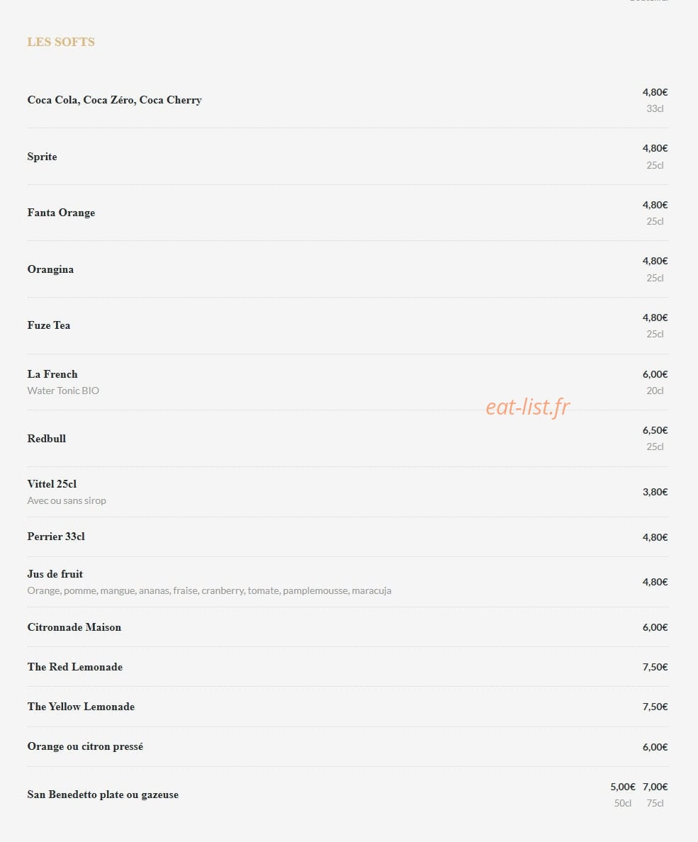 Le Comptoir de Saint Cloud — carte page 8