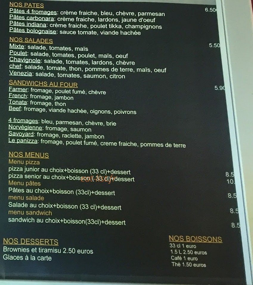 le comptoir gourmand — carte page 2