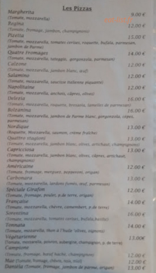 Le Girafon — carte page 1