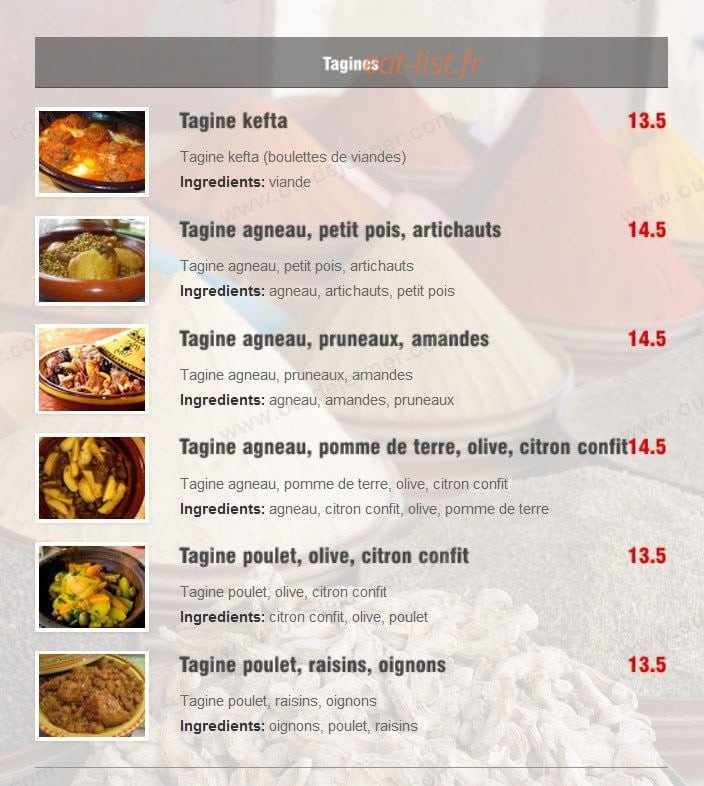 Le Mogador — carte page 2