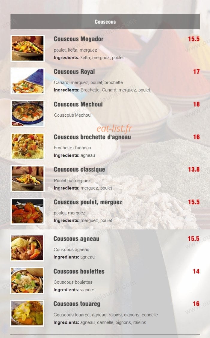 Le Mogador — carte page 3
