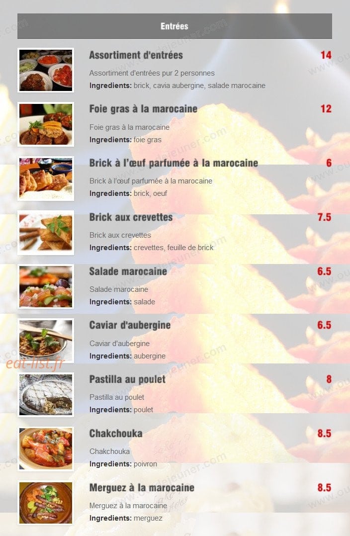 Le Mogador — carte page 1