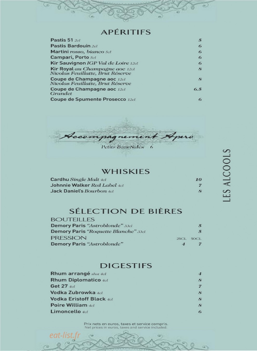 Monsieur — carte page 4
