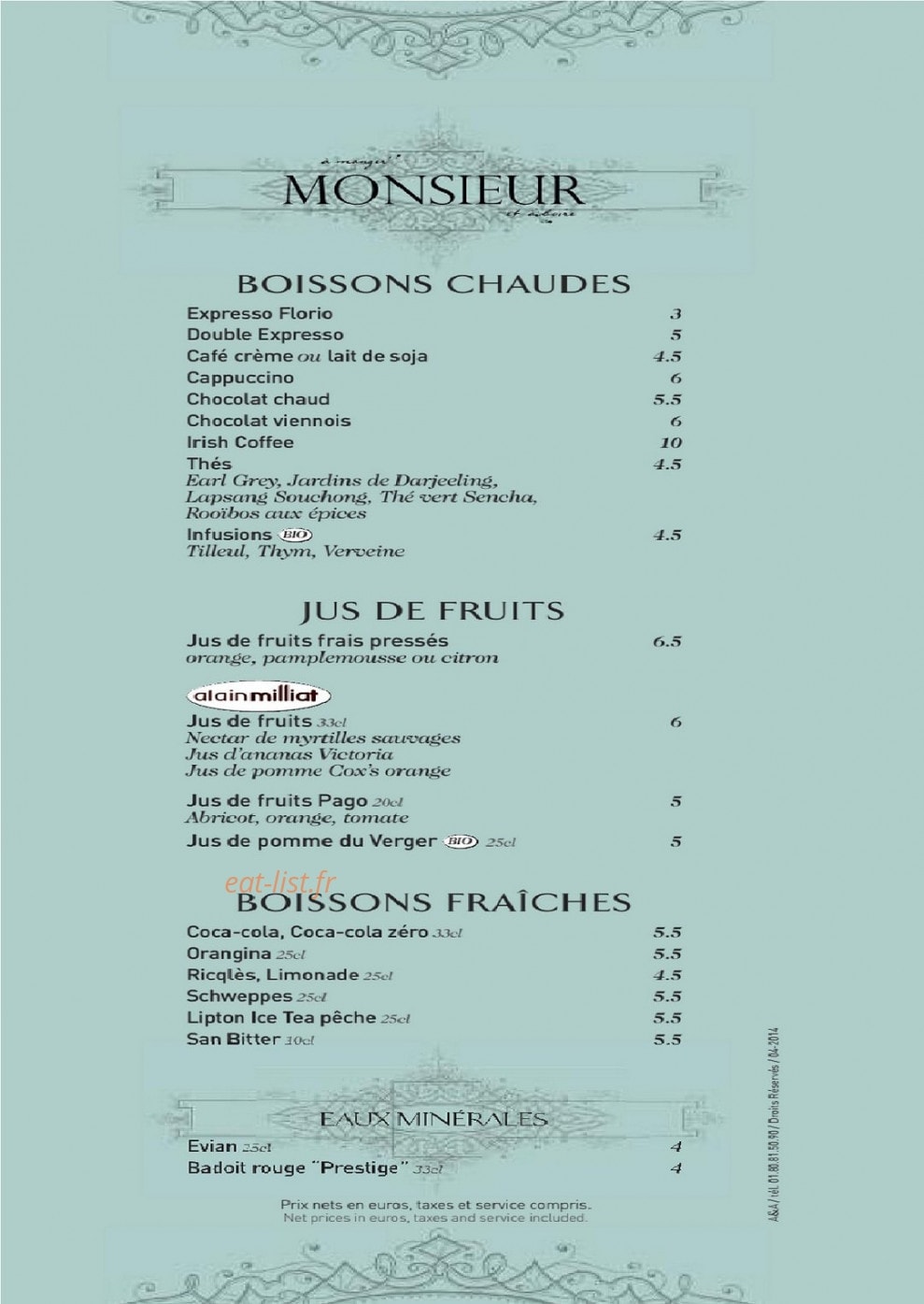Monsieur — carte page 7
