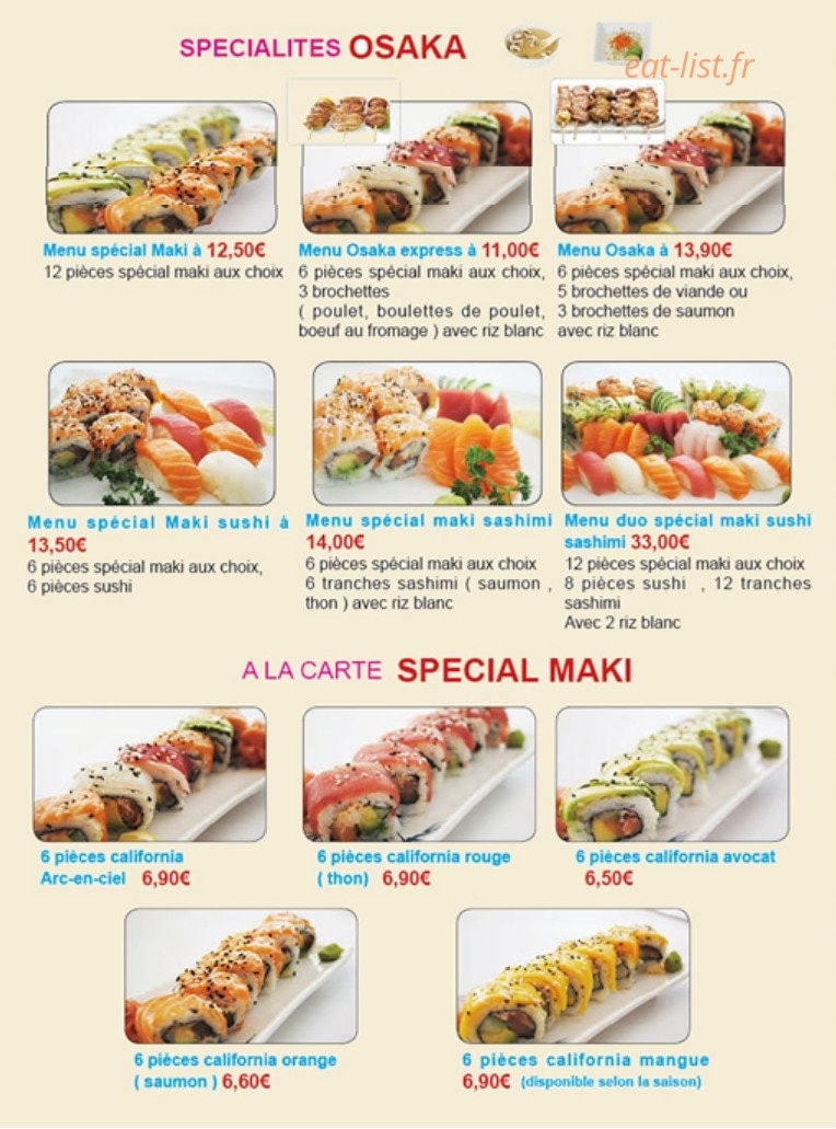Osaka Royal — carte page 1