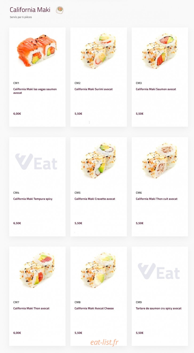 Sushi Trois — carte page 12