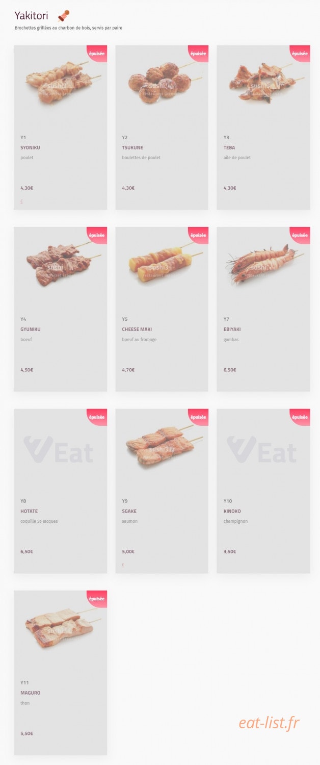 Sushi Trois — carte page 9