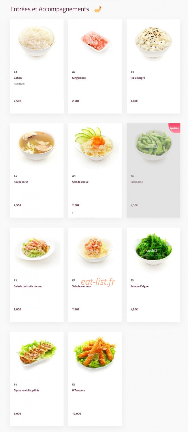 Sushi Trois — carte page 7