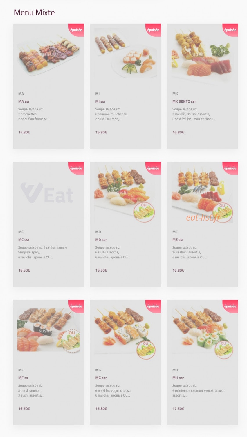 Sushi Trois — carte page 5
